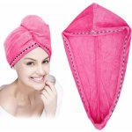 Jenifer BQ022 turban na mokré vlasy z mikrovlákna 62 x 20 cm růžová – Zbozi.Blesk.cz