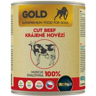 IRONpet Gold Dog Hovězí krájená svalovina 0,8 kg – Zbozi.Blesk.cz