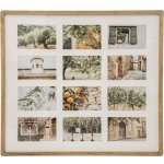 Atmosphera Fotorámeček MILEA, 12 fotek, dřevěný vícebarevný – Zboží Mobilmania