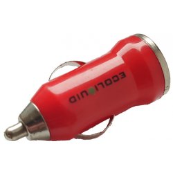 Ecoliquid USB nabíječka do auta červená