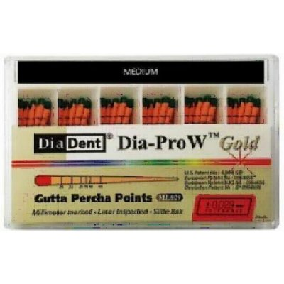 DiaDent Čepy gutaperčové speciální Dia-ProW Gold ML168-S603 - Vel./šíře: medium – Hledejceny.cz