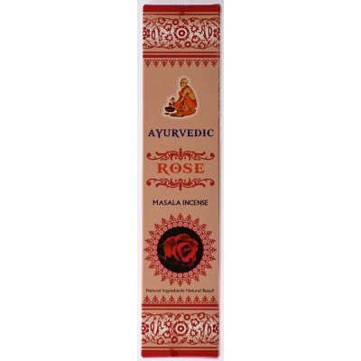 Ayurvedic vonné tyčinky Rose 23 cm 15 ks – Hledejceny.cz