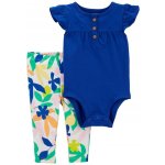 Carter's Set 2dílný legíny body kr. rukáv Cobalt Floral dívka – Zbozi.Blesk.cz