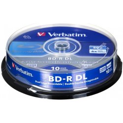 Verbatim BD-R DL 50GB 6x, cakebox, 10ks (43746)