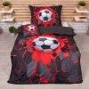 Povlečení Top prostěradla cz 3D povlečení Football Red-Black 40x40 140x200 70x90