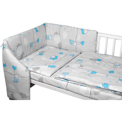 Baby Nellys Mantinel s povlečením Premium 3D sada Good night Animals šedé 135 x 100 cm – Sleviste.cz