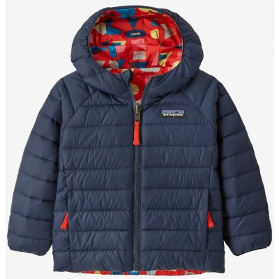 Patagonia Baby Reversible Down Sweater Hoody fox chase/madder red – Zboží Dáma