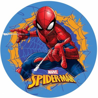 Jedlý papír Spiderman v pavučině 20cm Dekora
