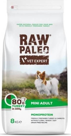 Vetexpert Raw Paleo Turkey adult mini 8 kg