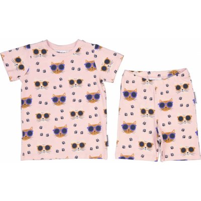 Geggamoja letní tričko a kraťasy Pink Cool Cats – Zbozi.Blesk.cz