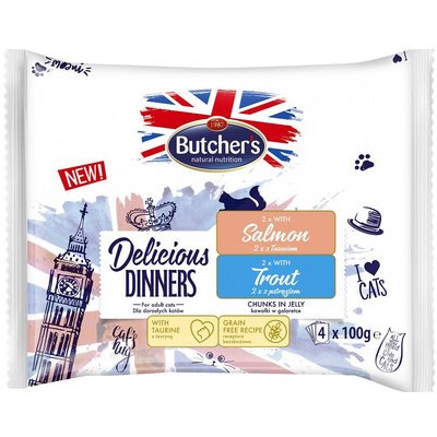 Butcher's Delicious Dinners Salmon Trout 4 x 100 g