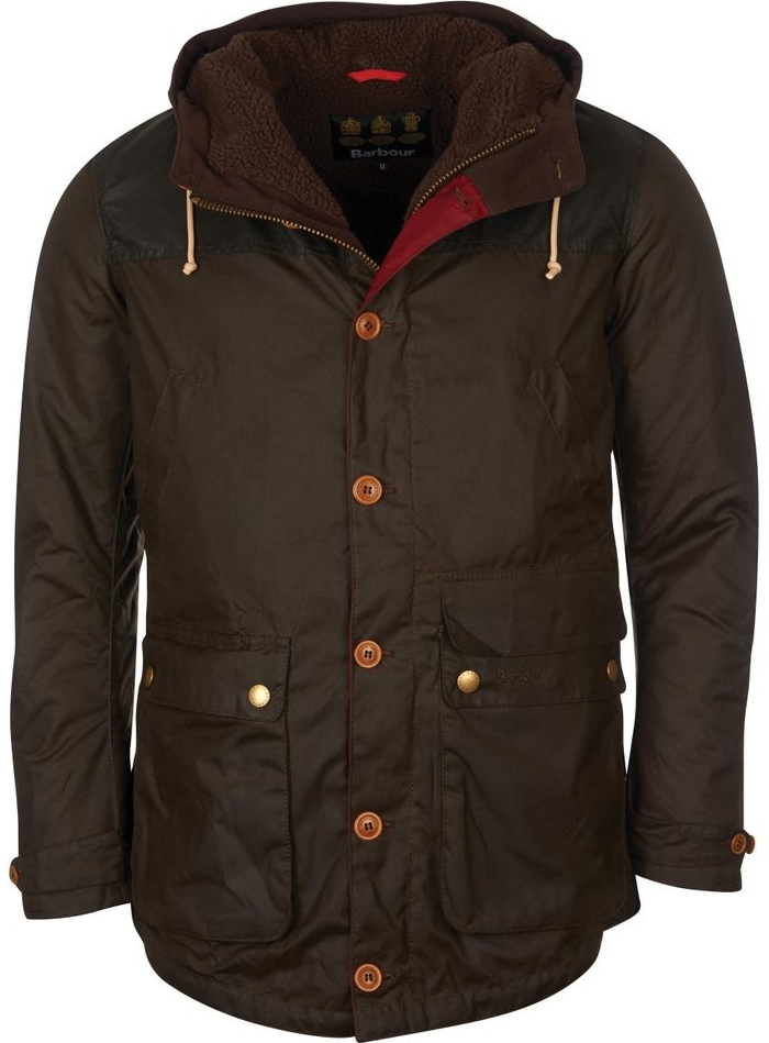 Barbour voskovaná bunda Game Parka Jacket olivová