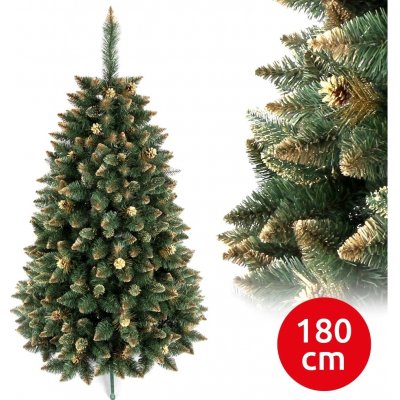 ANMA Vánoční stromek GOLD 180 cm borovice AM0048 – Zboží Mobilmania