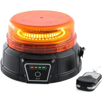Elta Výstražný oranžový AKU maják s 45 LED a dálkovým ovládáním - homologace E9 -