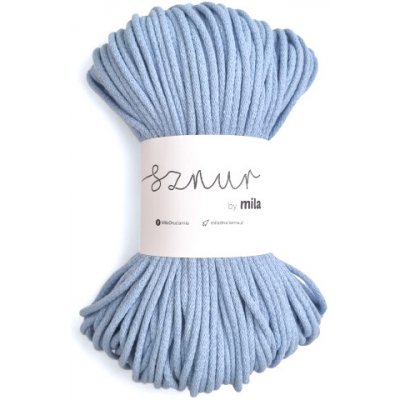 Bavlněná šňůra MILA 5mm - Modrá světlá/P81 – Zboží Dáma