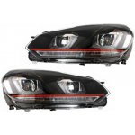 KITT RHD Headlights suitable for VW Golf 6 VI (2008-2013) Golf 7 3D LED DRL U-Design LED Flowing Turning Light Red Stripe – Sleviste.cz