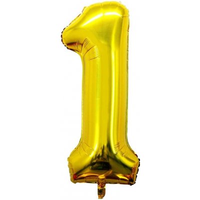 Atomia Fóliový balón narozeninové číslo 1, zlatý 46cm
