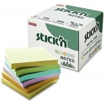 Bloček samolepicí Stick´n 76x76 mm, mix past. barev, 6x100 l – Zboží Dáma