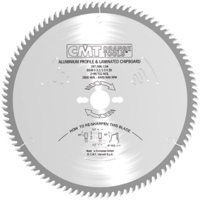 CMT Pilový kotouč na lamino, plast a neželezné kovy D165x2,2 d20 Z56 HM – Hledejceny.cz