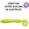 Návnada a nástraha Crazy Fish Active Slug 5 cm 6 chartreuse