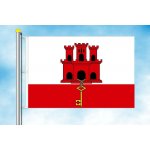LIBEA, s.r.o. Vlajka Gibraltaru Rozměr: 100x150 cm, Uchycení: Karabiny na stožár – Hledejceny.cz