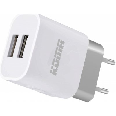 KOMA Consulting s.r.o. KOMA Nabíječka do sítě univerzální, 2x USB, 2.1A, 10W, bílá