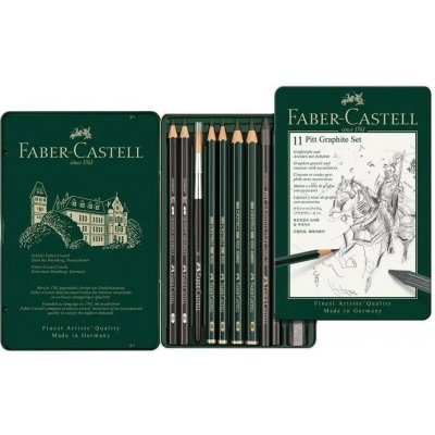 Faber-Castell Pitt Monochrome Graphite 112972 grafitová tužka sada 11 ks – Zboží Dáma