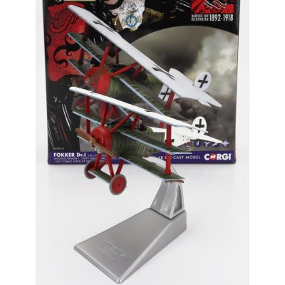 Corgi Fokker Dr.i Triplane Military Airplane 1918 The Red Baron Vojenská Zelená 1:48 – Zboží Mobilmania