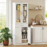 HOMCOM Kuchyňská linka 60 x 35 x 180 cm bílá – Zboží Dáma