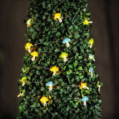 Garden of Eden Solární LED světelný řetěz houby, 25 LED, teplá bílá, 2,4 m – Hledejceny.cz
