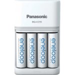 Panasonic Eneloop Charger BQ-CC55 + 4 x R6/AA Eneloop 2000mAh BK-3MCCE K-KJ55MCC40E – Zboží Živě