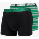 Puma 2 Pack Heritage Stripe Boxers Green