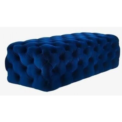 Hanah Home Pouffe Nilka Kapitone Pouffe 120 - Dark Blue – Zboží Mobilmania