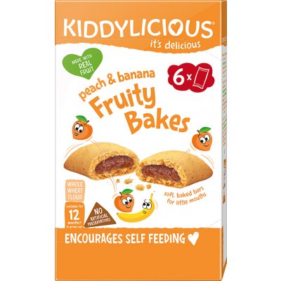 Kiddylicious koláčky broskvovo-banánové 6 x 22 g – Zboží Dáma