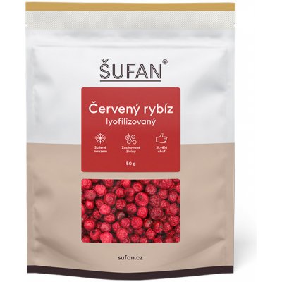 ŠUFAN Červený rybíz lyofilizovaný 50 g – Zboží Dáma