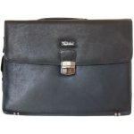 Velká černá pánská Pedro z pevné kůže s popruhem přes rameno na cesty i do práce FLW – Sleviste.cz