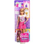 Barbie Chůva blondýnka v růžových šatech s jednorožcem – Hledejceny.cz