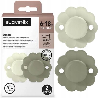 Suavinex dudlík SX Pro fyziologický 2ks wonder Almost Aqua + Hedge Green – Sleviste.cz