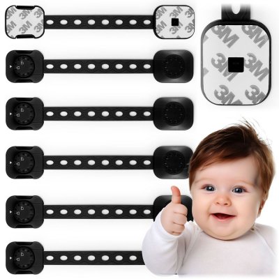 Ricokids Bezpečnostní zařízení pro otevírání skříněk 798202 6 ks černé – Zboží Dáma