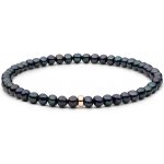 Gaura Pearls perlový náramek Erica sladkovodní perla 214-46B černá – Zboží Mobilmania