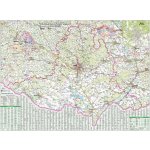 Jihomoravský kraj - nástěnná mapa 130 x 96 cm Varianta: bez rámu v tubusu, Provedení: laminovaná mapa v lištách – Sleviste.cz