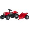 Šlapadlo Rolly Toys Massey Ferguson Traktor šlapací s přívěsem