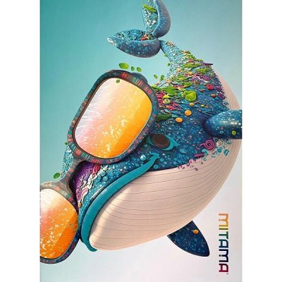 MITAMA Velryba A4 čtverečkovaný – Zboží Dáma