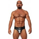 Mister B Leather Premium Jockstrap Black White - kožené joscky MEDIUM – Hledejceny.cz