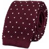 Kravata Bubibubi pletená kravata se vzorem vínová