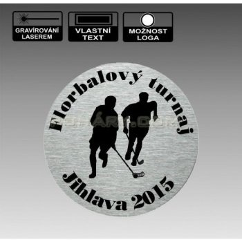 Pohary.com Plastový emblém 25 mm stříbro