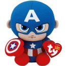 TY Beanie Babies hrdinové Marvelu Kapitán Amerika 41189 15 cm