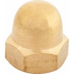 LUX-TOOLS Uzavřená matice mosazná M6, pr. 10 mm, 8 ks – Zboží Mobilmania