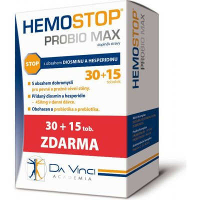 Da Vinci HemoStop Probio Max 30+15 kapslí – Hledejceny.cz