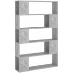 zahrada-XL Knihovna/dělicí stěna betonově šedá 100x24x155 cm dřevotříska – Zboží Mobilmania